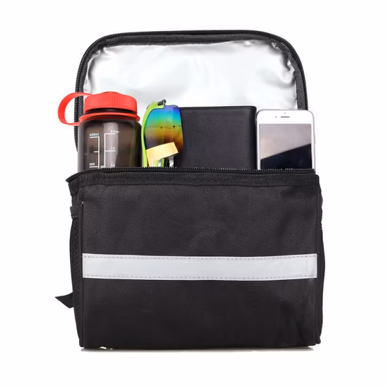 Cestino per bici, Dispositivo di raffreddamento termico isolato per bici, Borsa da manubrio per bici resistente all'acqua con supporto per telefono da bici, Cestino per bici, Borsa per bici per bici
