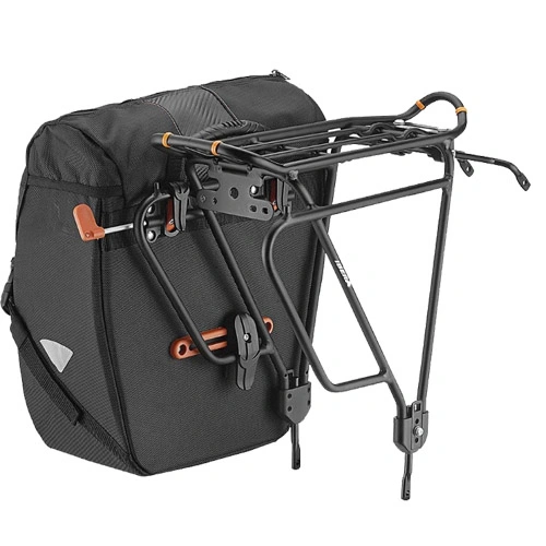 Bicycle Bag Clip-on Quick-Release All Weather Bike Panniers (Pair) , Includes Rain Cover