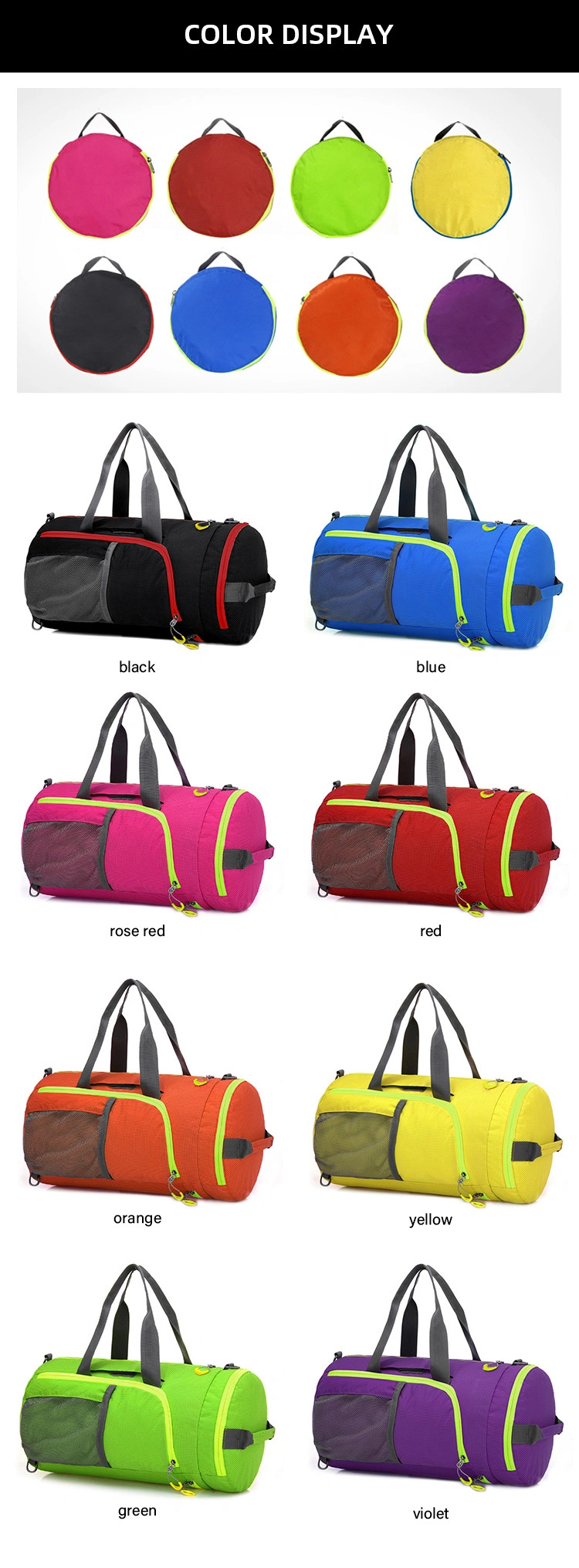 Multifunctional Waterproof Folding Bag Travel Backpack Fitness Yoga Bag