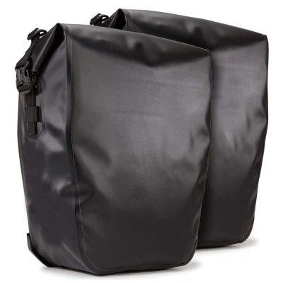 Borsa per bicicletta, Borsa per bicicletta impermeabile, Borsa per bicicletta, Borsa per bicicletta asciutta, Portapacchi impermeabile, Valigia, Portapacchi per sedile posteriore, Nero, 25L