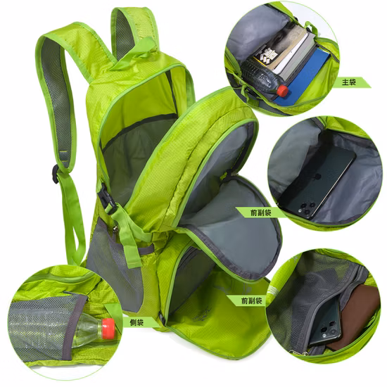 Zaino per bici sportiva da viaggio personalizzato, zaino da trekking pieghevole, borsa per bicicletta